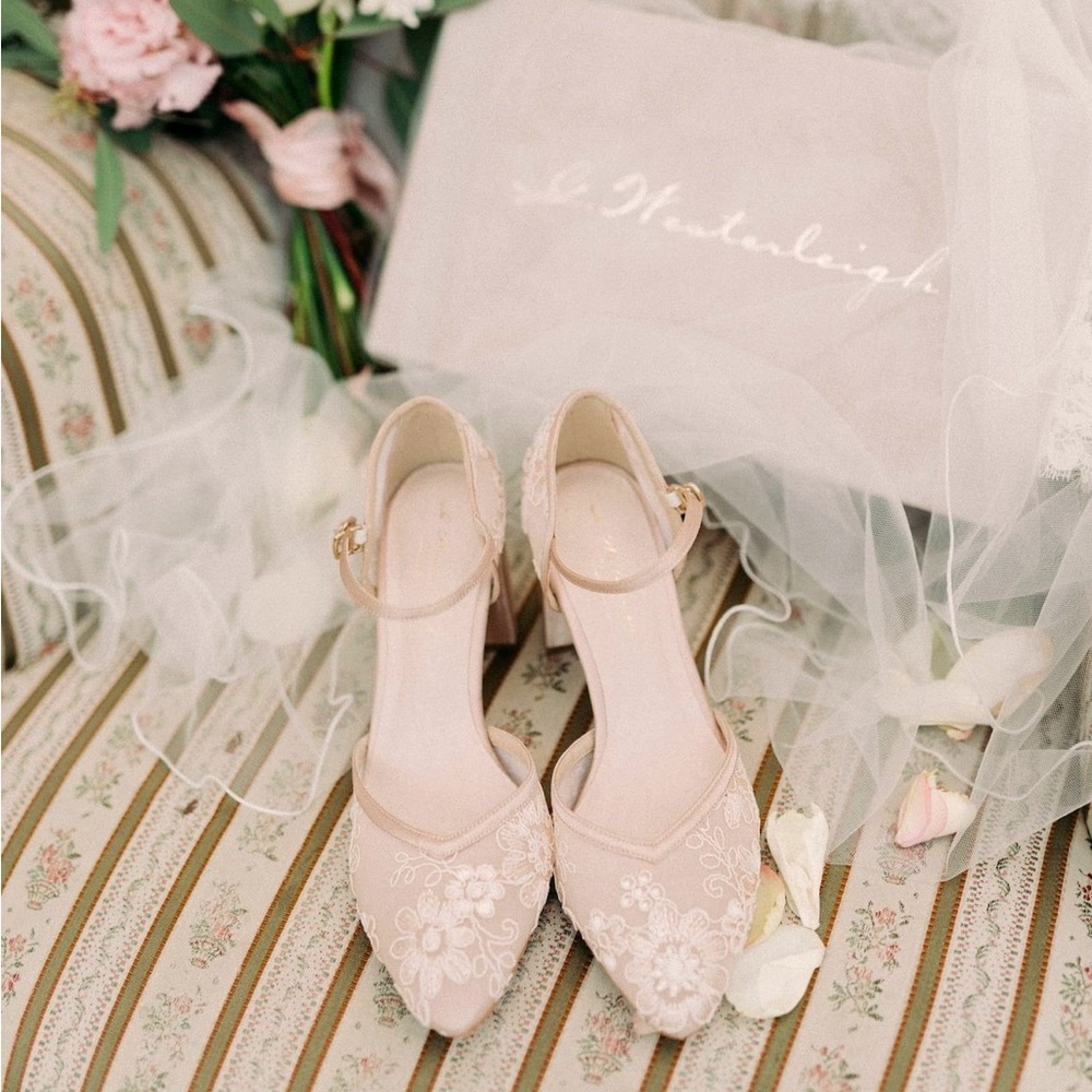 Nude Lace Elegant Wedding Heels